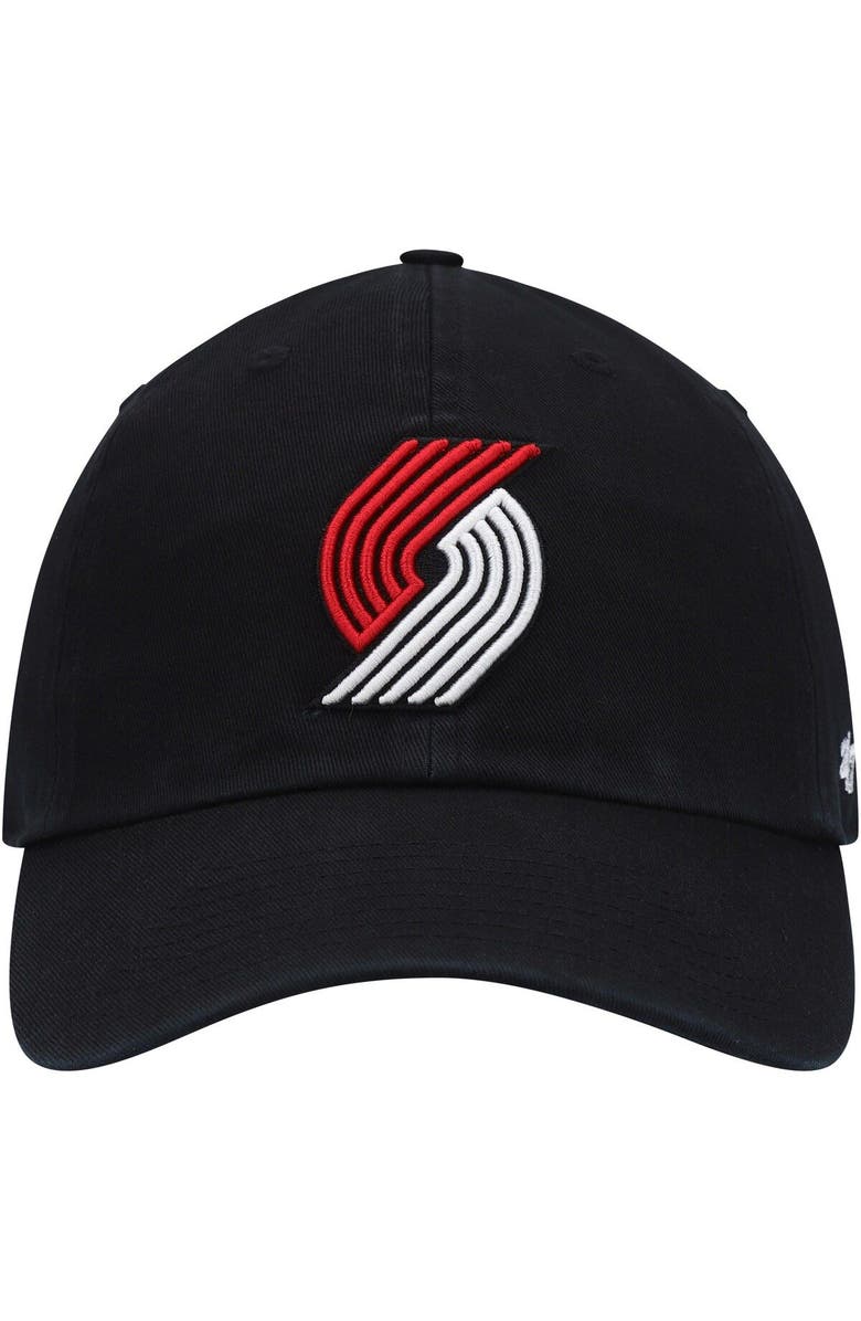 '47 Men's '47 Black Portland Trail Blazers Team Clean Up Adjustable Hat, Alternate, color, Black