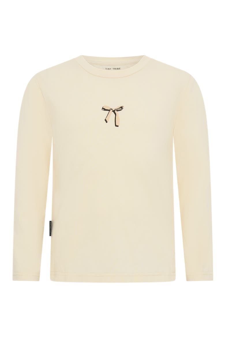 Kids' Fabbowlous Long Sleeve Stretch Cotton T-Shirt, Main, color, CREAM