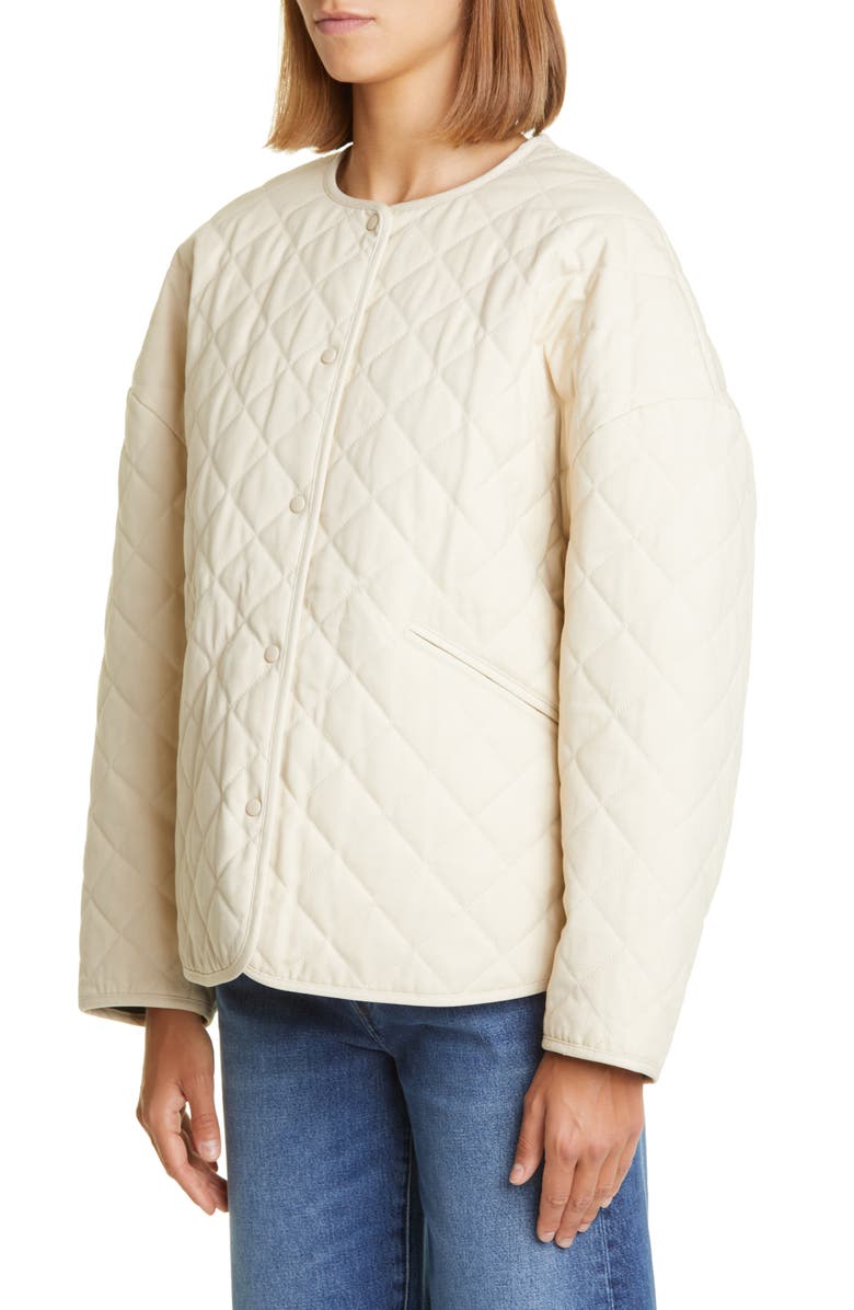 TOTEME Quilted Organic Cotton Canvas Jacket, Alternate, color, 