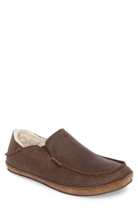 Mens shearling slippers on sale hotsell