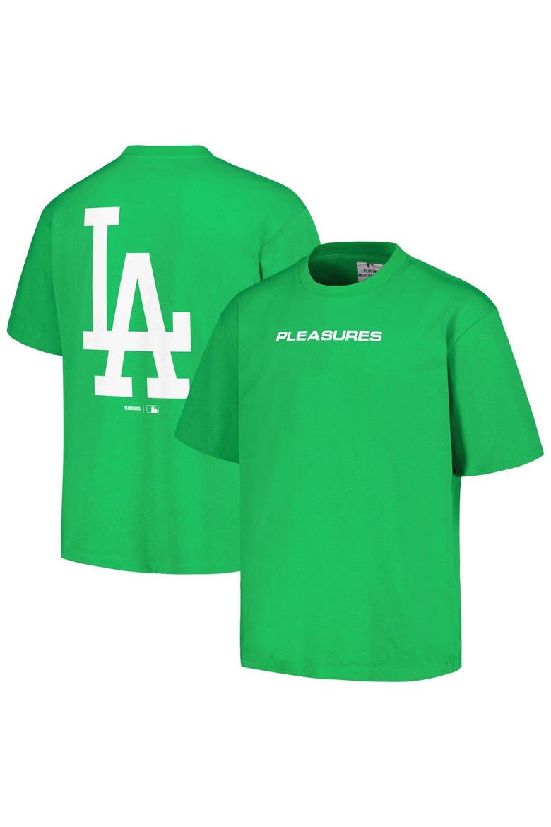 Men's PLEASURES  Green Los Angeles Dodgers Ballpark T-Shirt, Main, color, Green