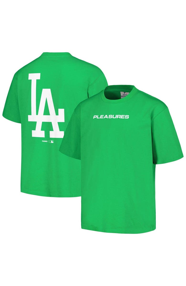 PLEASURES Men's PLEASURES Green Los Angeles Dodgers Ballpark T-Shirt, Main, color, Green