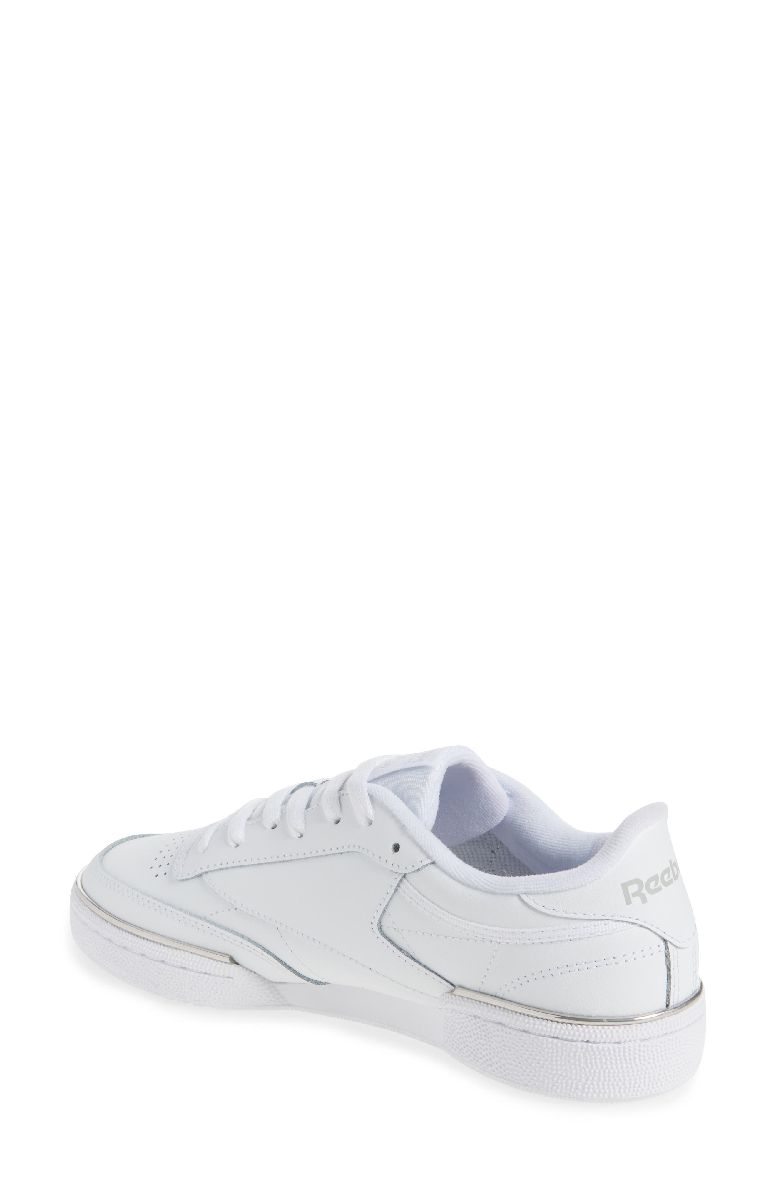 Reebok Club C 85 Sneaker, Alternate, color, White/White/Barelygrey