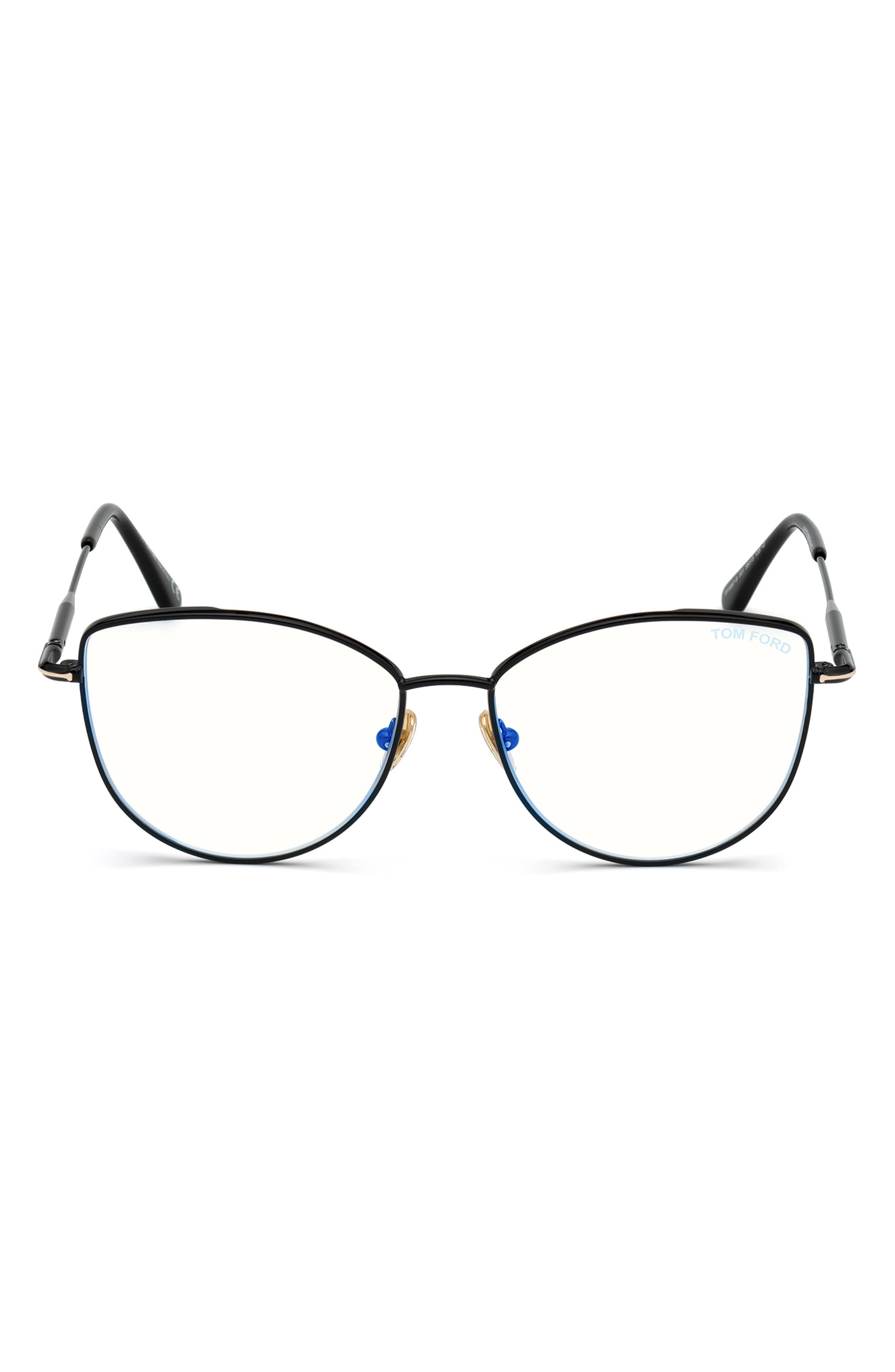 TOM FORD 55mm Cat Eye Blue Light Blocking Optical Glasses (Women ...