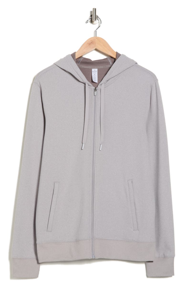 90 DEGREE BY REFLEX Ultra Mélange Fleece Hoodie, Alternate, color, Quiet Shade