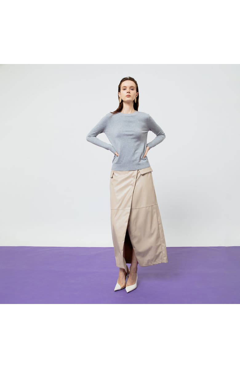 ATS Amara Ribbed Knit Top, Alternate, color, Grey