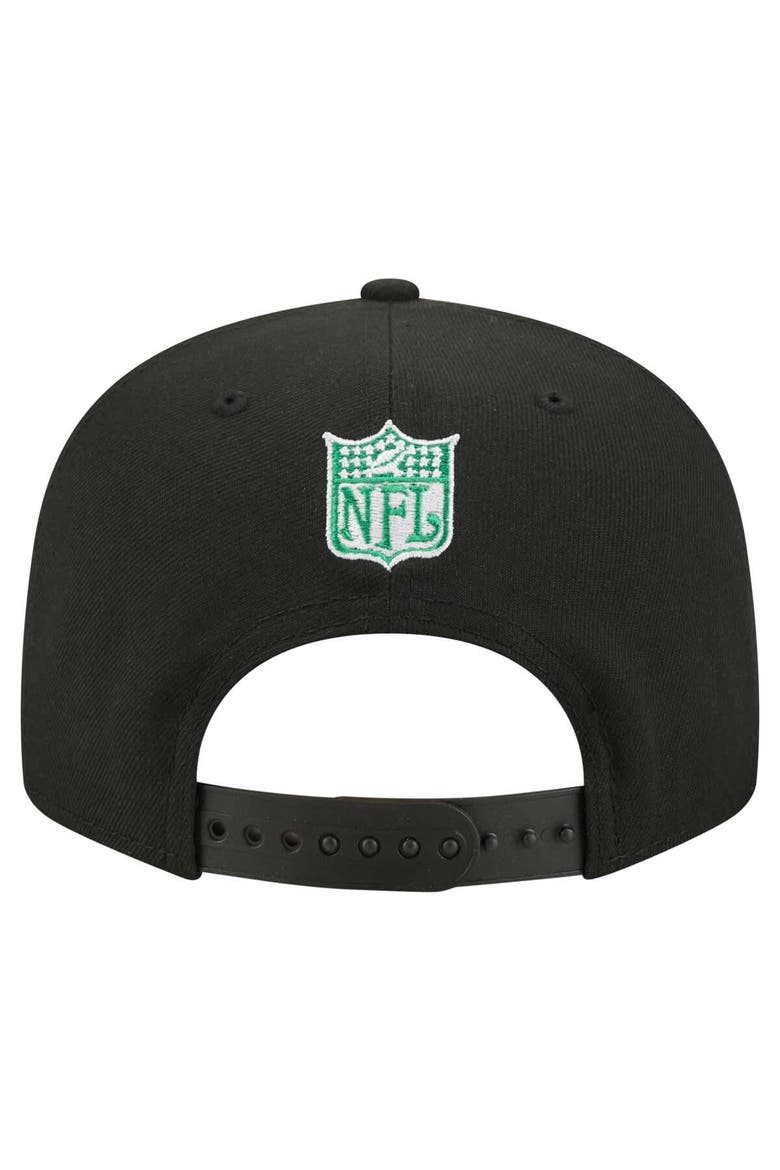 Men's New Era  Black Philadelphia Eagles 9FIFTY Snapback Hat, Alternate, color, Black