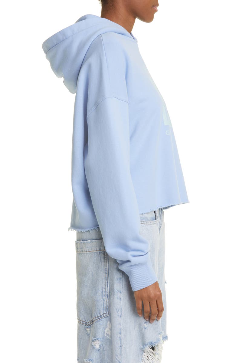 Givenchy Logo Crop Hoodie, Alternate, color, 