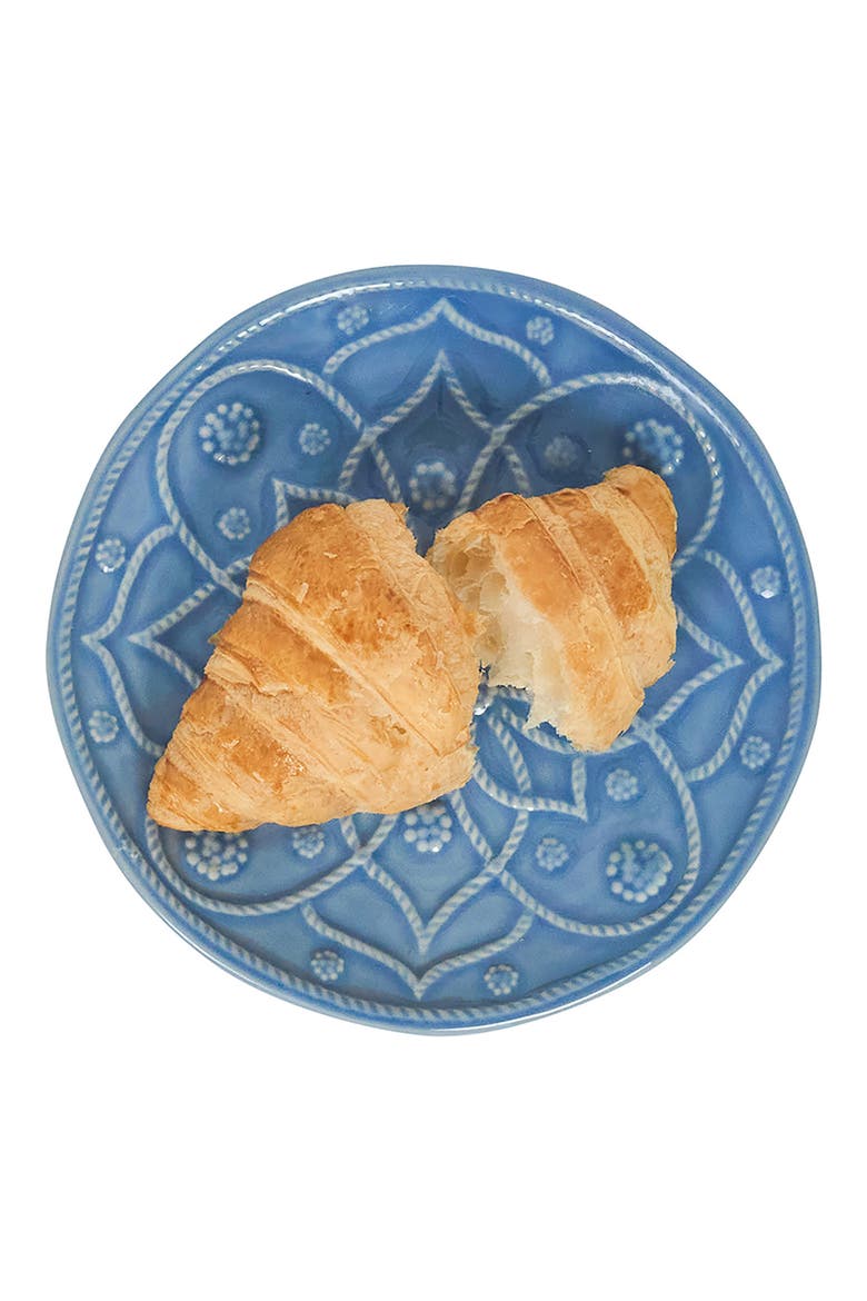 Jardins du Monde Set of 4 Side/Cocktail Plates, Alternate, color, CHAMBRAY