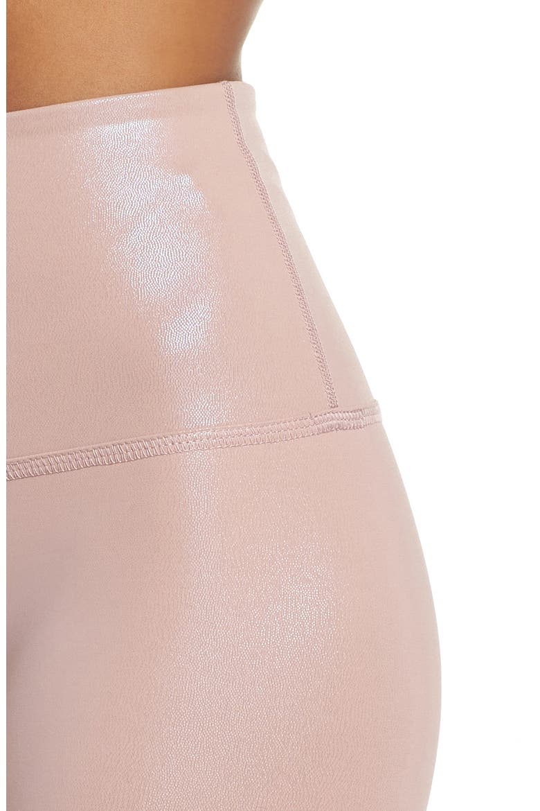 Pearlized High Waist Ankle Leggings, Alternate, color, BRAZEN BLUSH