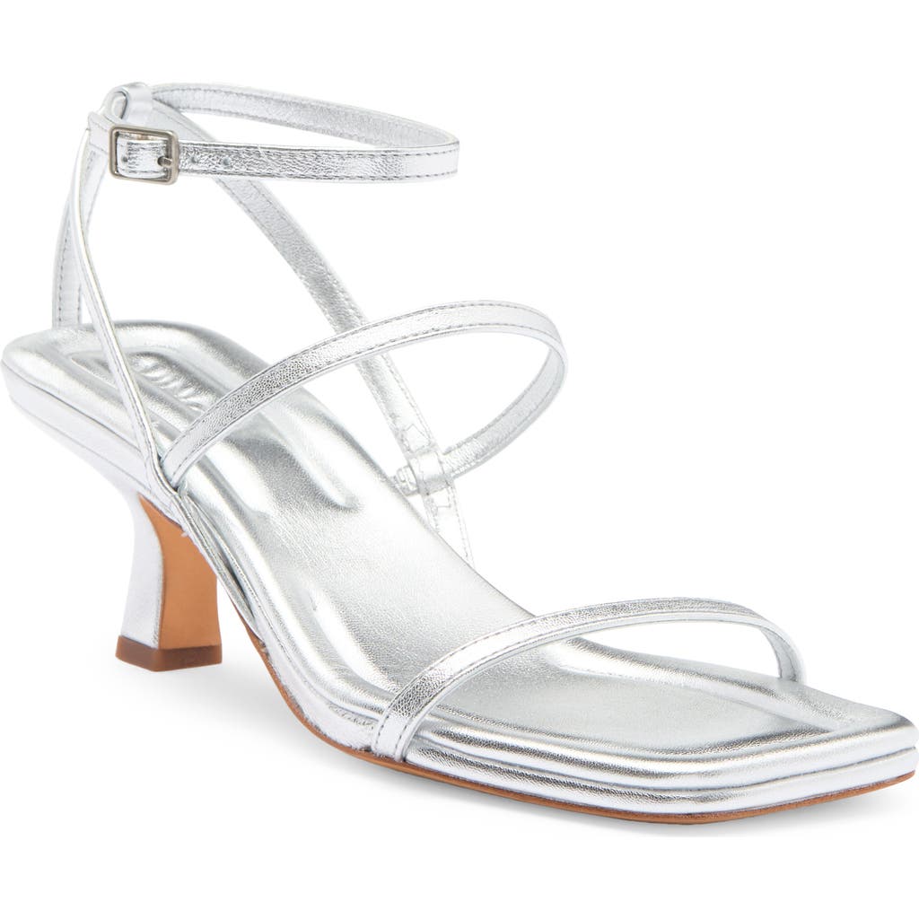 Vince Callie Kitten Heel Sandal In Silver