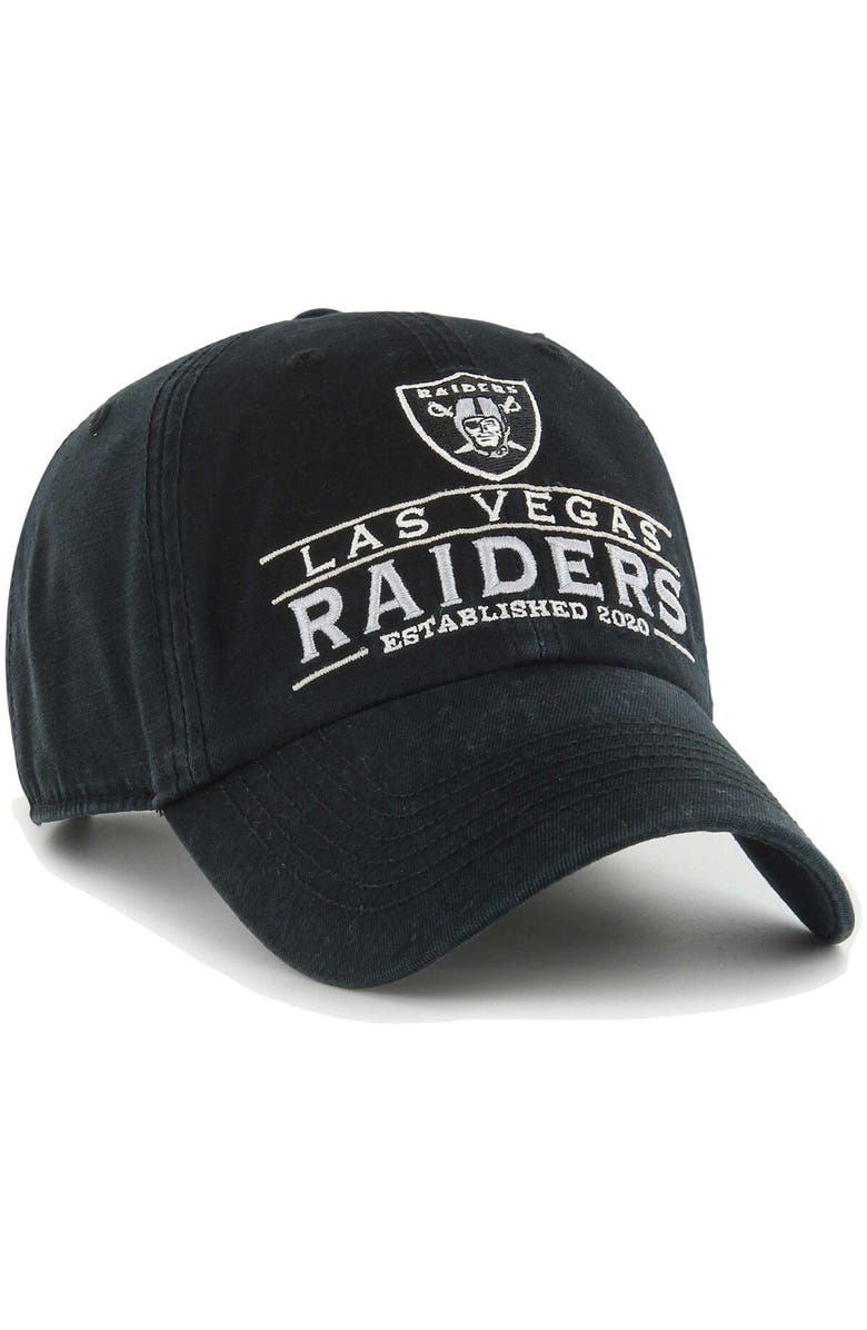 '47 Men's '47 Black Las Vegas Raiders Vernon Clean Up Adjustable Hat, Alternate, color, Black