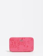 Bimba y Lola Medium Shiny Textured Bimba Logos Print Horizontal Wallet