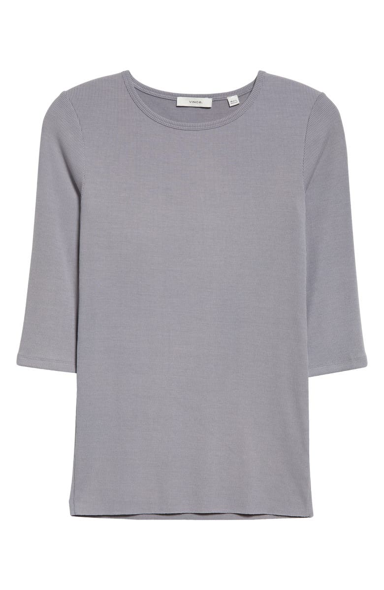 Vince Elbow Sleeve Rib Top, Alternate, color,