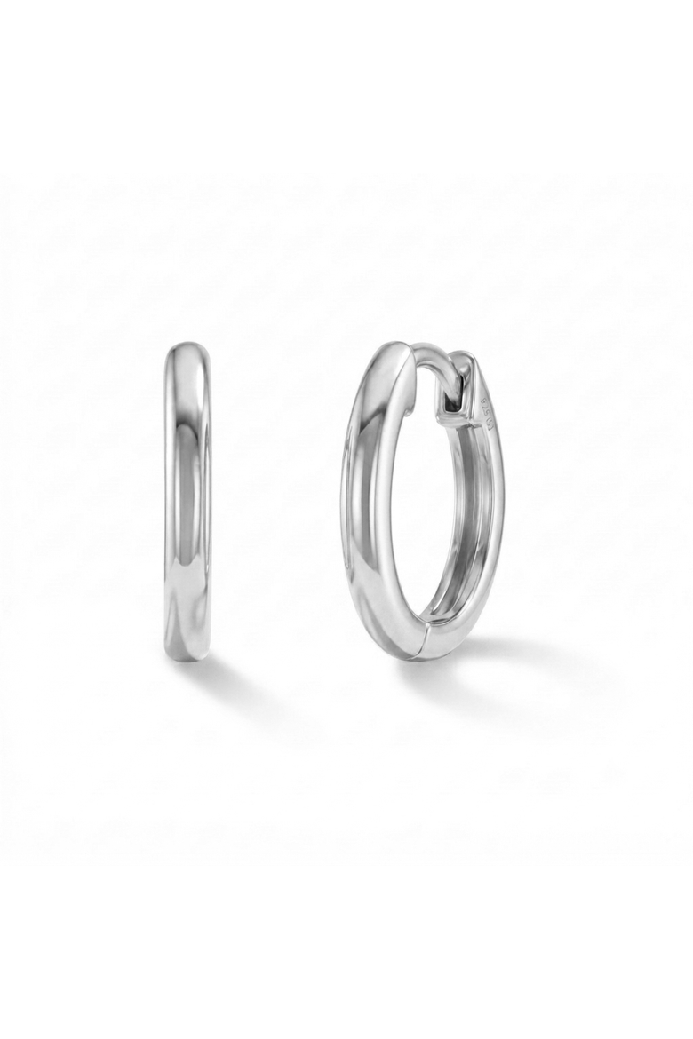 Classic Mini Girls Hoop Earrings, Alternate, color, Silver