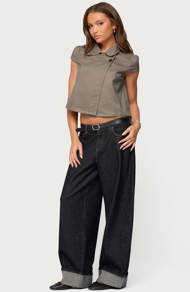 EDIKTED Haislee Houndstooth Crop, Alternate, color, Mix