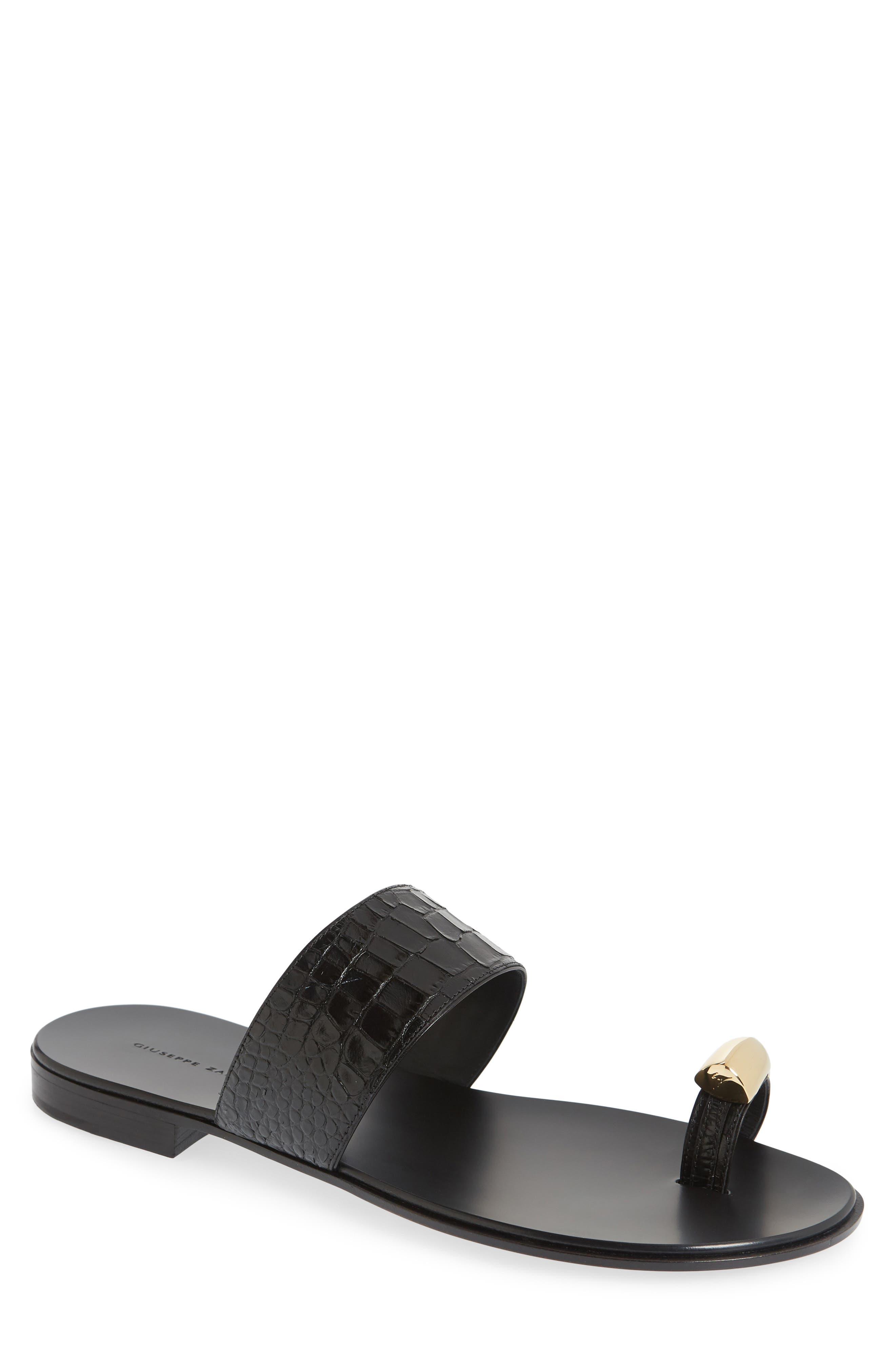 Giuseppe Zanotti Toe Loop Slide Sandal, Main, color, 