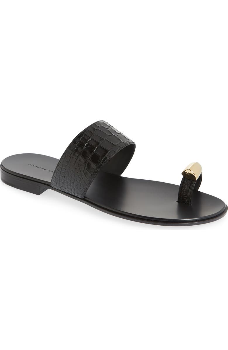 Giuseppe Zanotti Toe Loop Slide Sandal, Main, color,