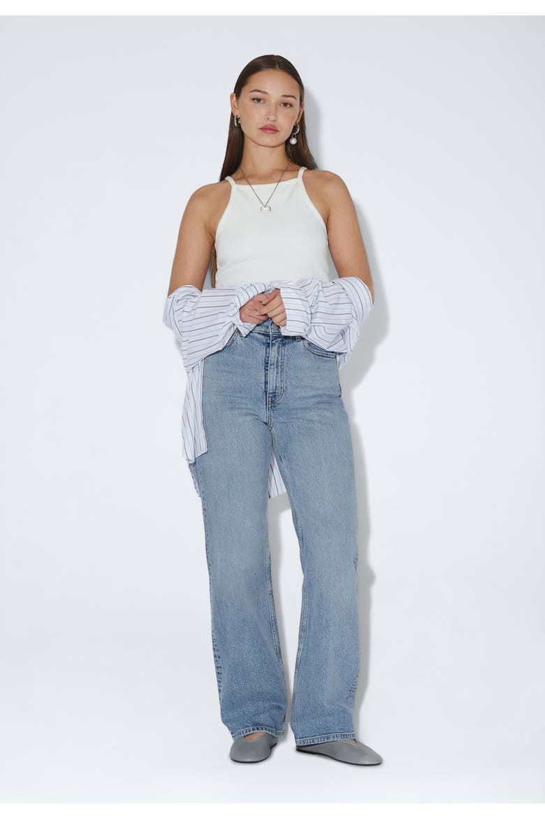 Echo High Straight Jeans, Main, color, Bay Blue Jay