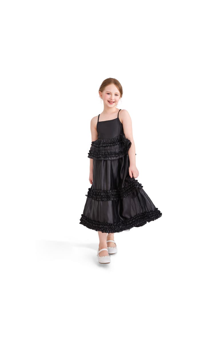 Tulleen Calista Ruffle Skirt Set, Alternate, color, Black