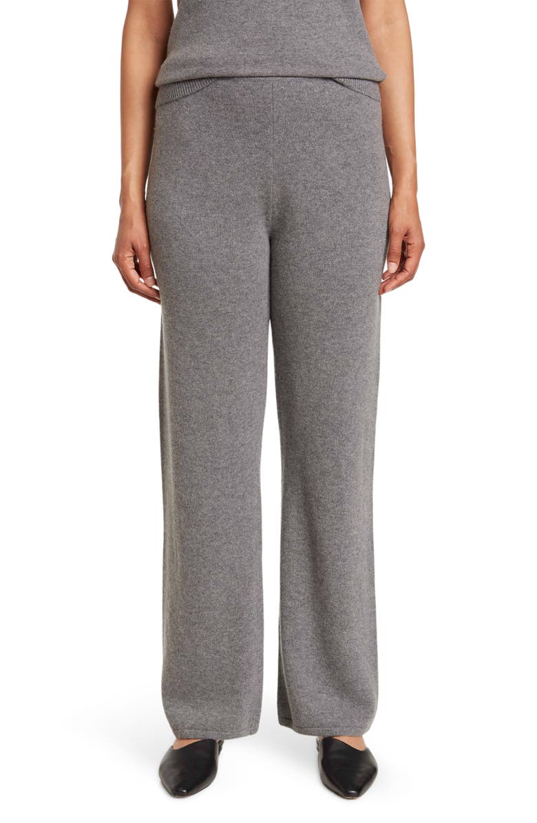 St. John Collection Light Wool-Blend Knit Pants, Main, color, 