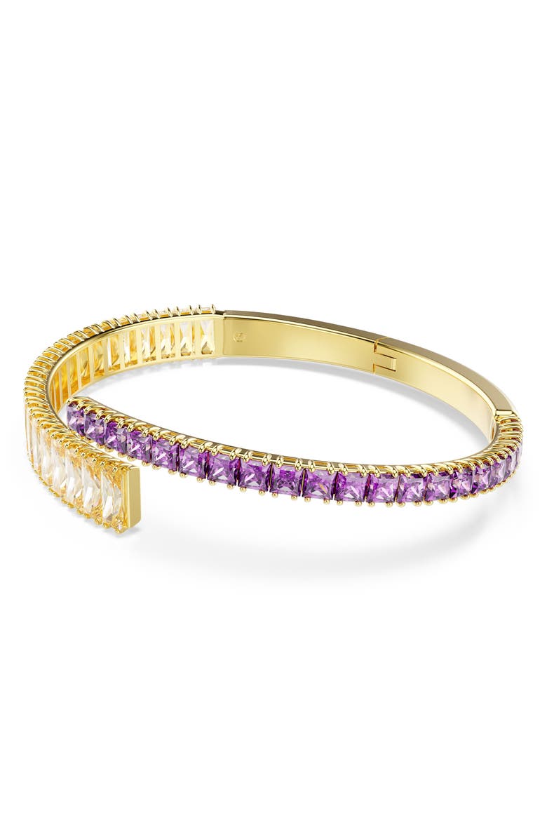Swarovski Matrix Bypass Bracelet, Alternate, color, Gold/ Purple