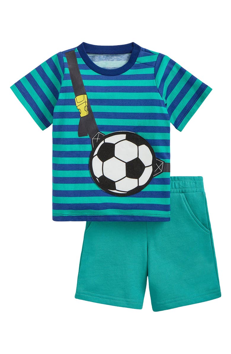 Magnetic Me Kids' Fidget Cotton Graphic T-Shirt & Shorts Set, Alternate, color, Blue/Green