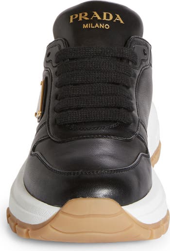 Prada Triangle Logo Lace-Up Sneaker (Women) | Nordstrom