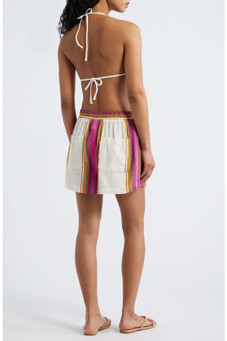 Cotton Blend Cover-Up Drawstring Shorts, Alternate, color, NATURAL PINK
