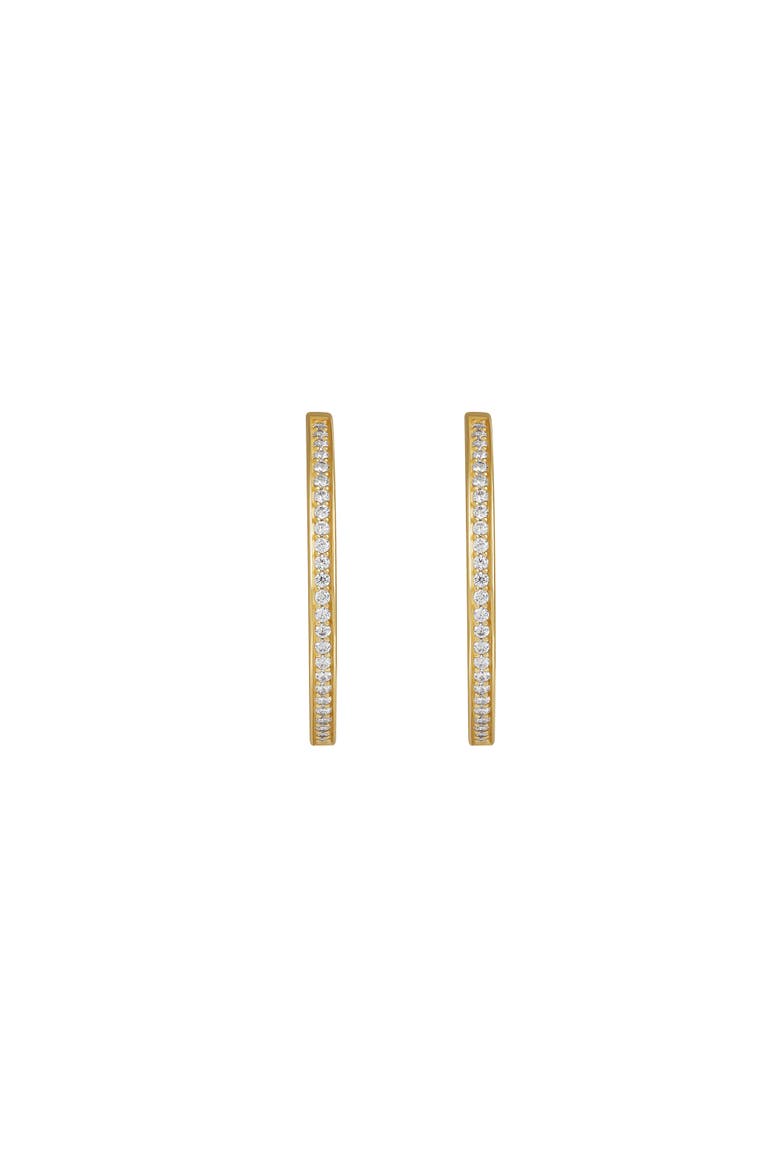 Women's Gold Hoop Earrings - Celestial Radiance, Main, color, Gold