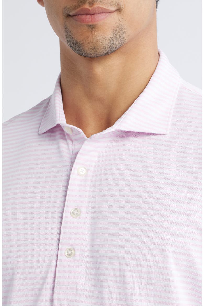 Stetsons Stripe Performance Jersey Polo, Alternate, color, PORTO PINK