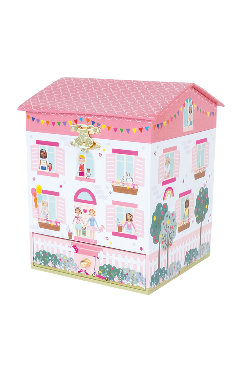 Floss & Rock Jewelry Box Doll House Plays Its a Small World, Alternate, color, Pink