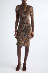 Etro Mock Neck Jersey Dress