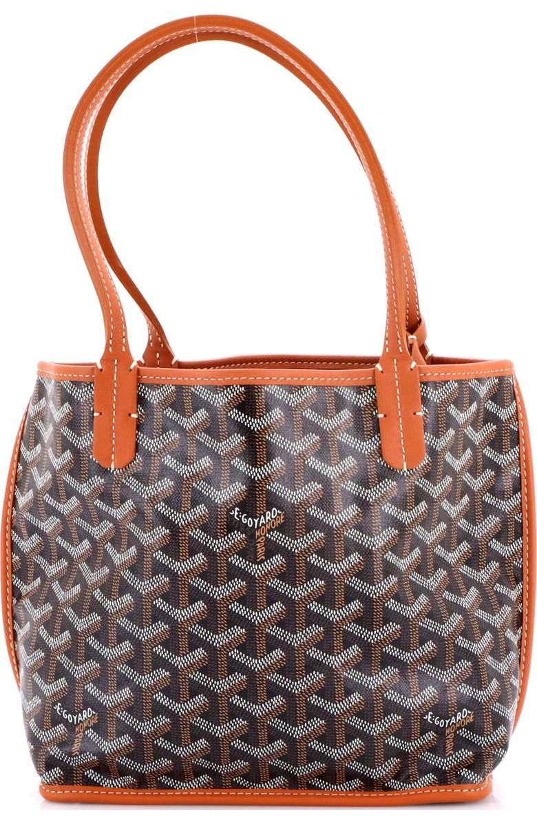 Pre-Owned Goyard Anjou Reversible Tote Coated Canvas Mini, Main, color, Brown