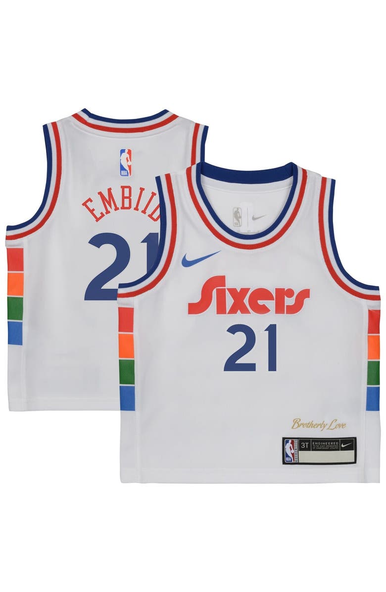 Nike Toddler Nike Joel Embiid White Philadelphia 76ers 2024/25 Swingman Player Jersey - City Edition, Alternate, color,