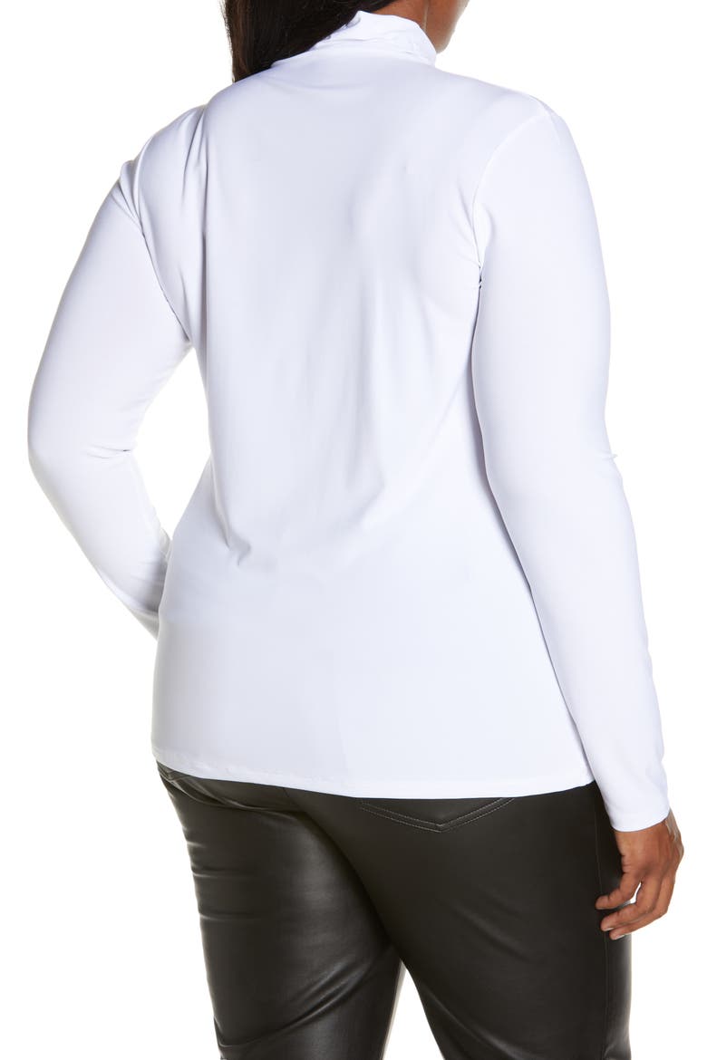 Funnel Neck Top, Alternate, color, WHITE