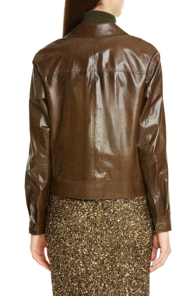 Lafayette 148 New York Theodosia Leather Jacket, Alternate, color,