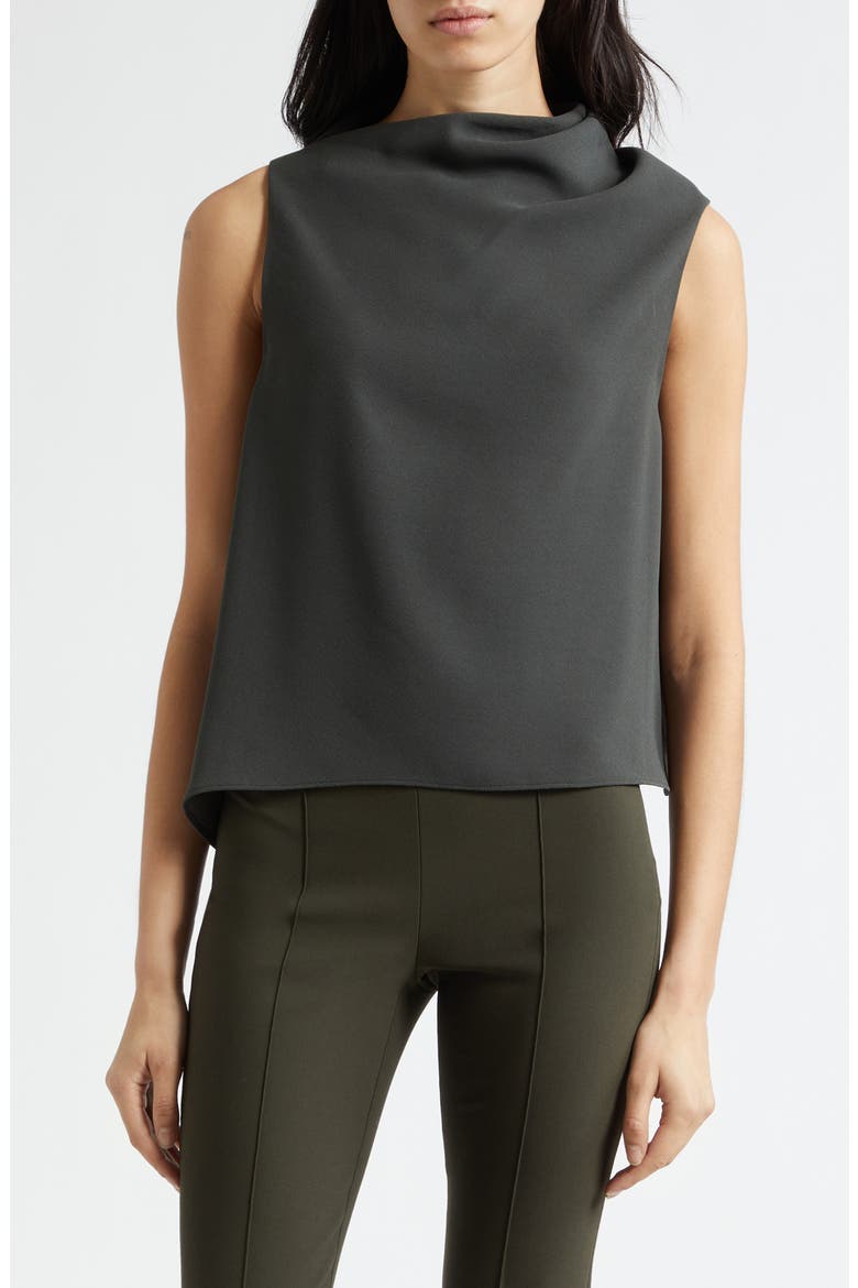 Asymmetric Drape Sleeveless Top, Main, color, DARK THYME