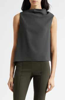 Asymmetric Drape Sleeveless Top