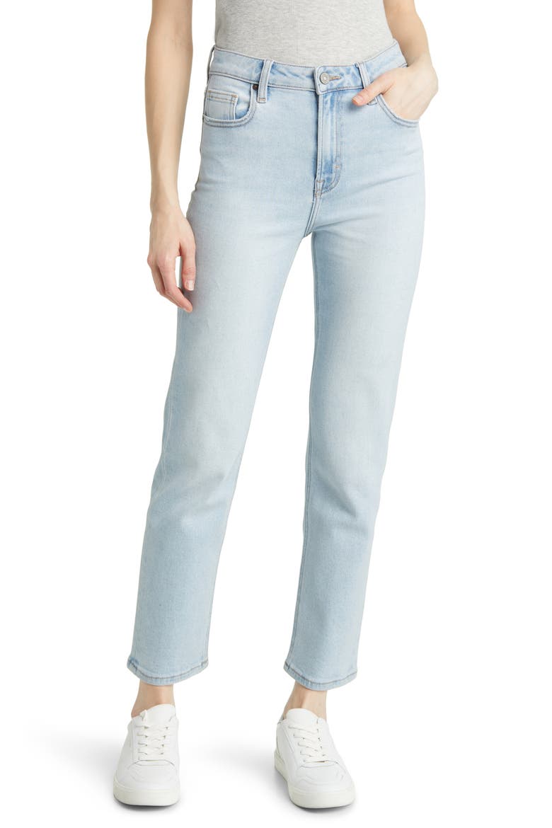 Clean Classic Straight Leg Jeans, Main, color, MED WASH