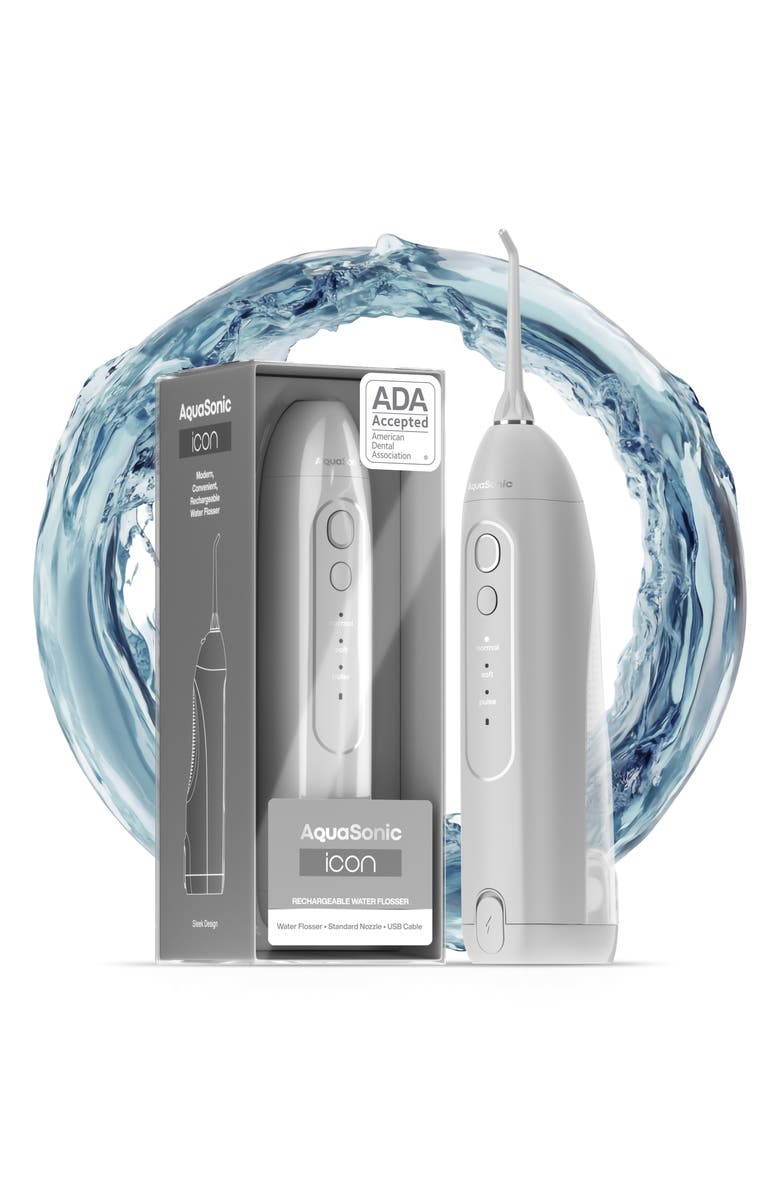 AQUASONIC Icon Stone Flosser, Alternate, color, Stone