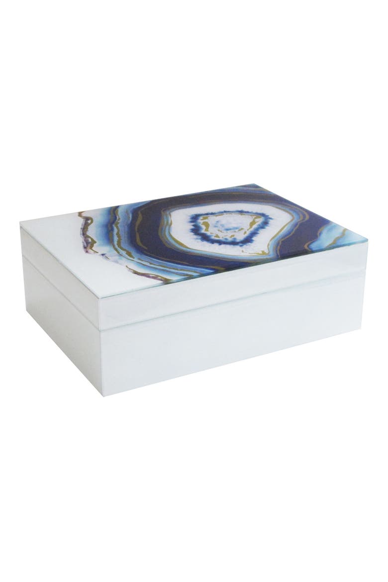 Agate Swirl Jewelry Box, Main, color, BLUE