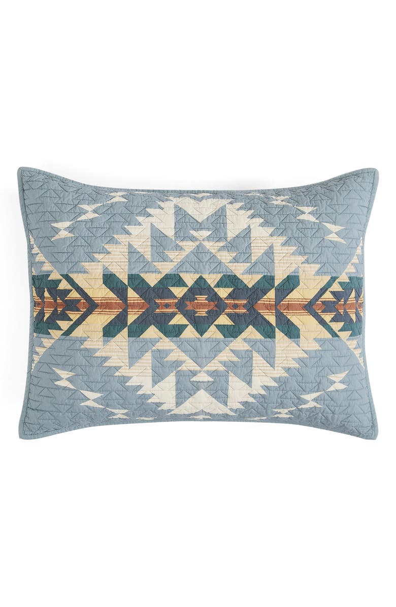 Pendleton Bridge Creek Coverlet 
Pillow Shams Set, Alternate, color, Silver Blue