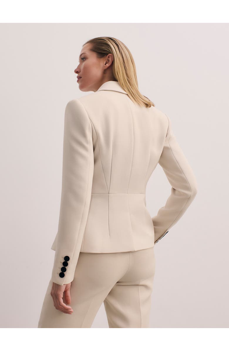 The Fold Caselle Doppio Crepe Blazer, Alternate, color, Neutral