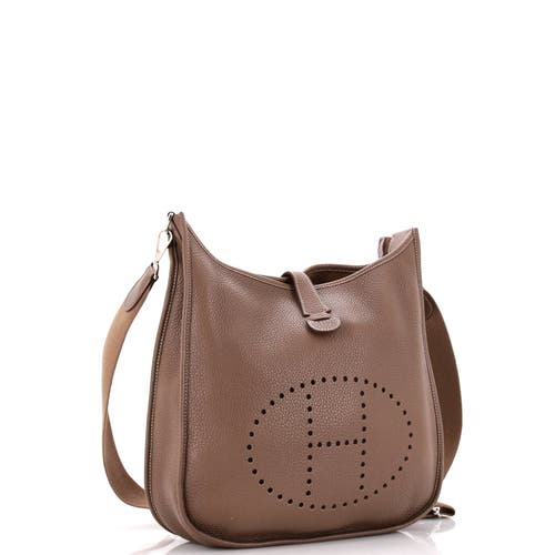 Pre-owned Hermes Hermes Evelyne Bag Gen Iii Clemence Pm In Brown