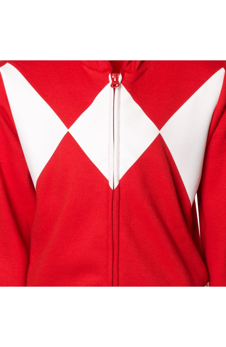 Power Rangers Cosplay Zip-Up Hoodie, Alternate, color, Red Ranger Red