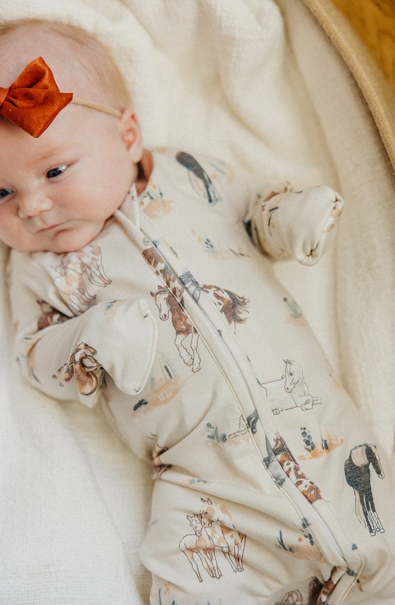 Copper Pearl Boone Zip One-Piece Pajamas, Alternate, color, Montana