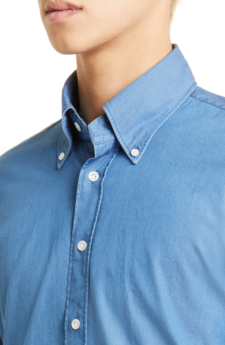 Thom Sweeney Slim Fit Chambray Button-Down Shirt, Alternate, color,