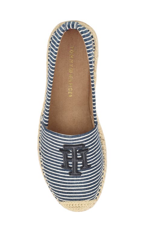 Tommy Hilfiger Peanni Espadrille Flat In Medium Blue