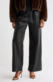 7 For All Mankind Faux Leather Wide Leg Pants